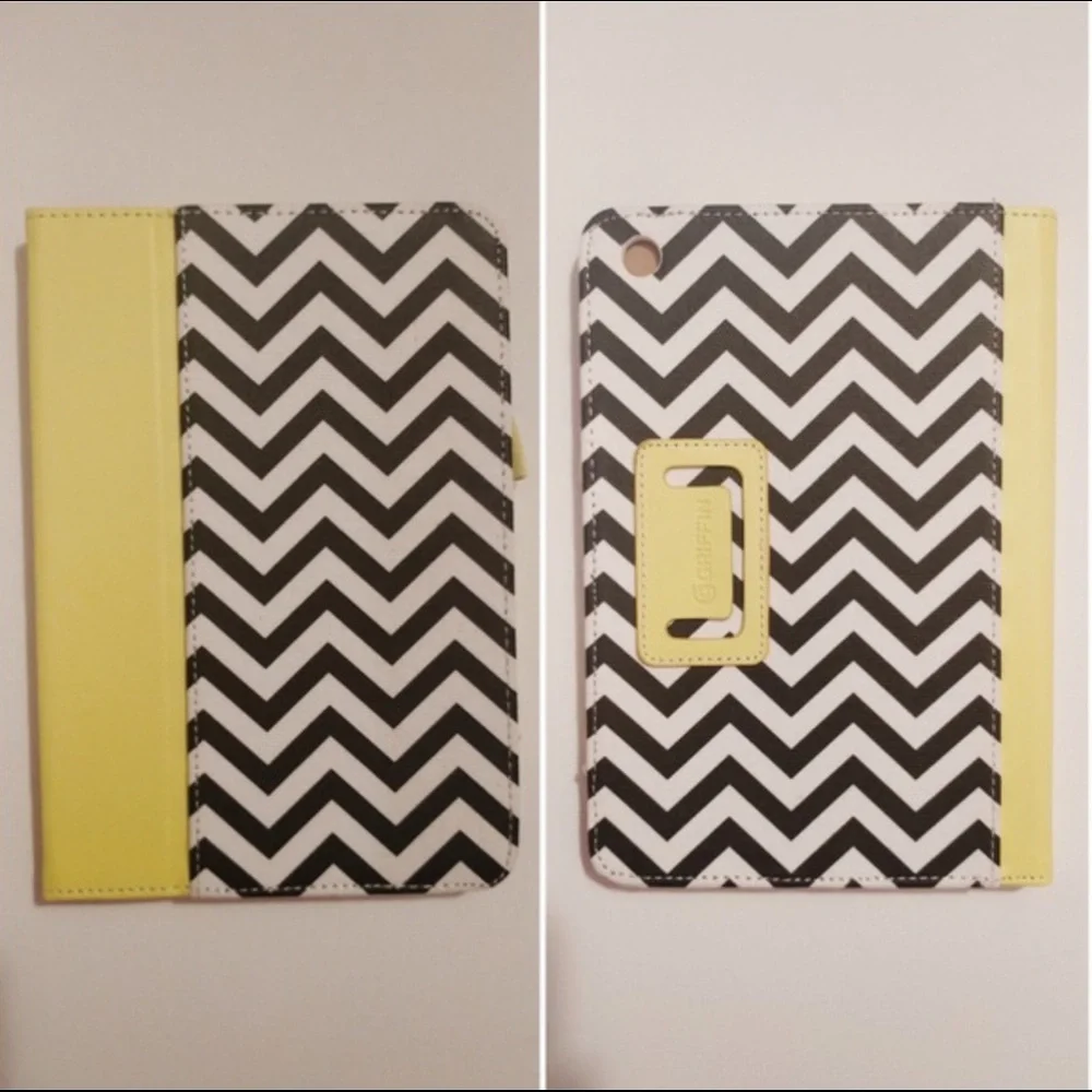 NWT iPad Mini Case Chevron & Neon Green